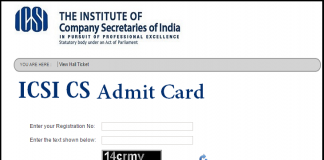 ICSI Admit Card